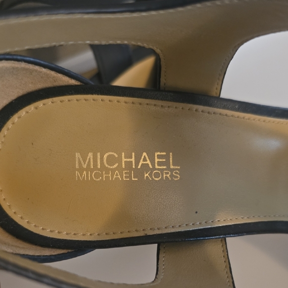 Michael Kors Black Heels with Gold Zipper Detail - Berkley - Picture 8 of 8
